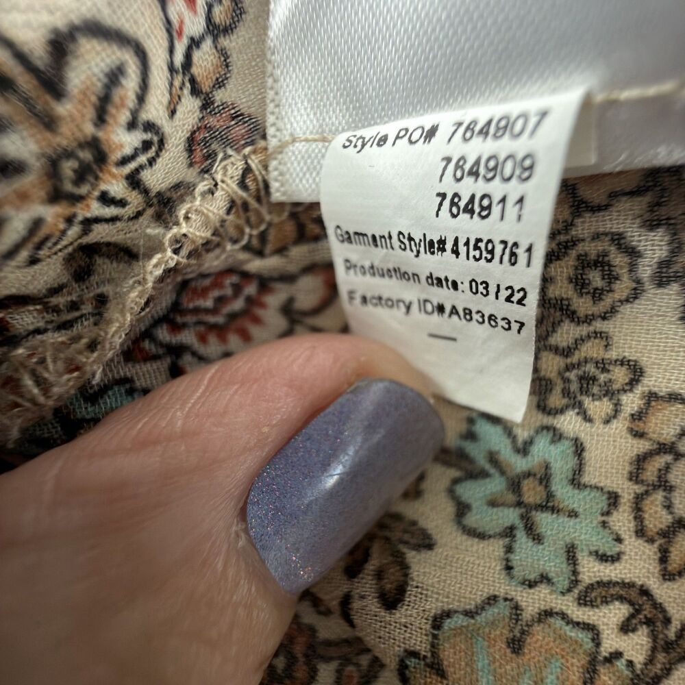 maurices boho ditsy floral kimono 4x open front flowy festival cottagecore - Picture 7 of 8